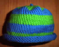 side view, baby hat