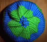 top view, baby hat