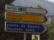 street sign in euskera and spanish